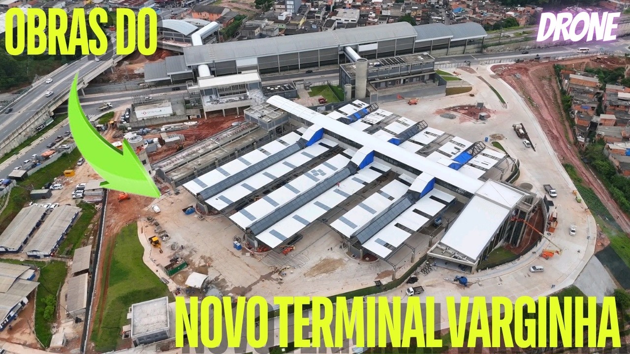 Obras aceleradas! Drone mostra o progresso nos trabalhos do Novo Terminal Varginha - São Paulo