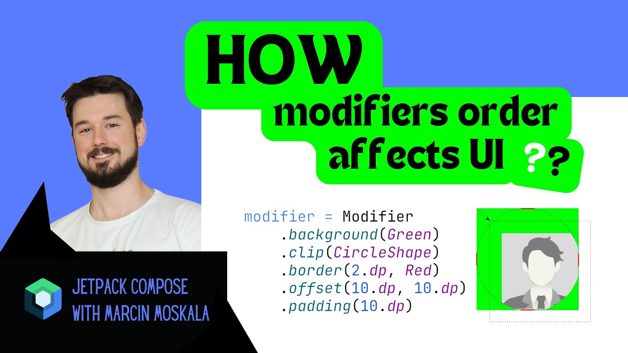 How modifiers order affects UI and its behavior.