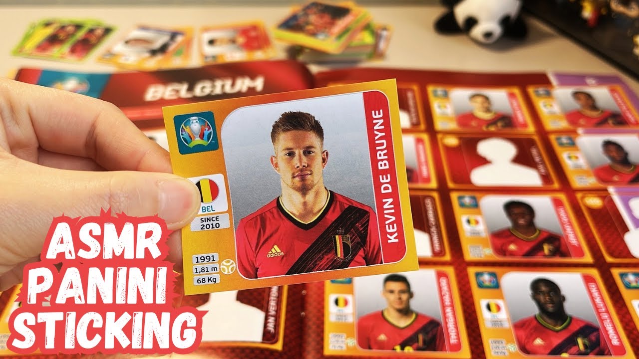 Sticking HUNDREDS of Euro 2020 stickers to relax| ASMR| no talk | Panini football stickers