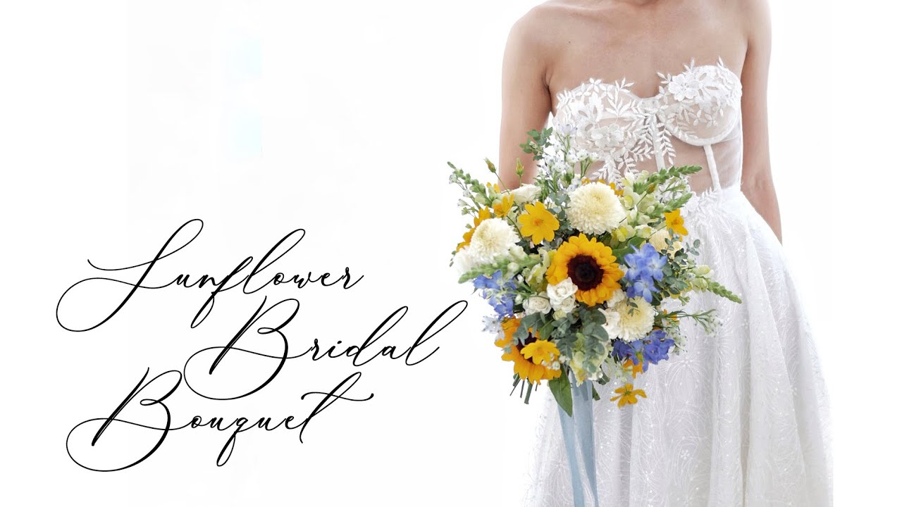 Sunflower Bridal Bouquet | How I make sunflower wedding bouquet
