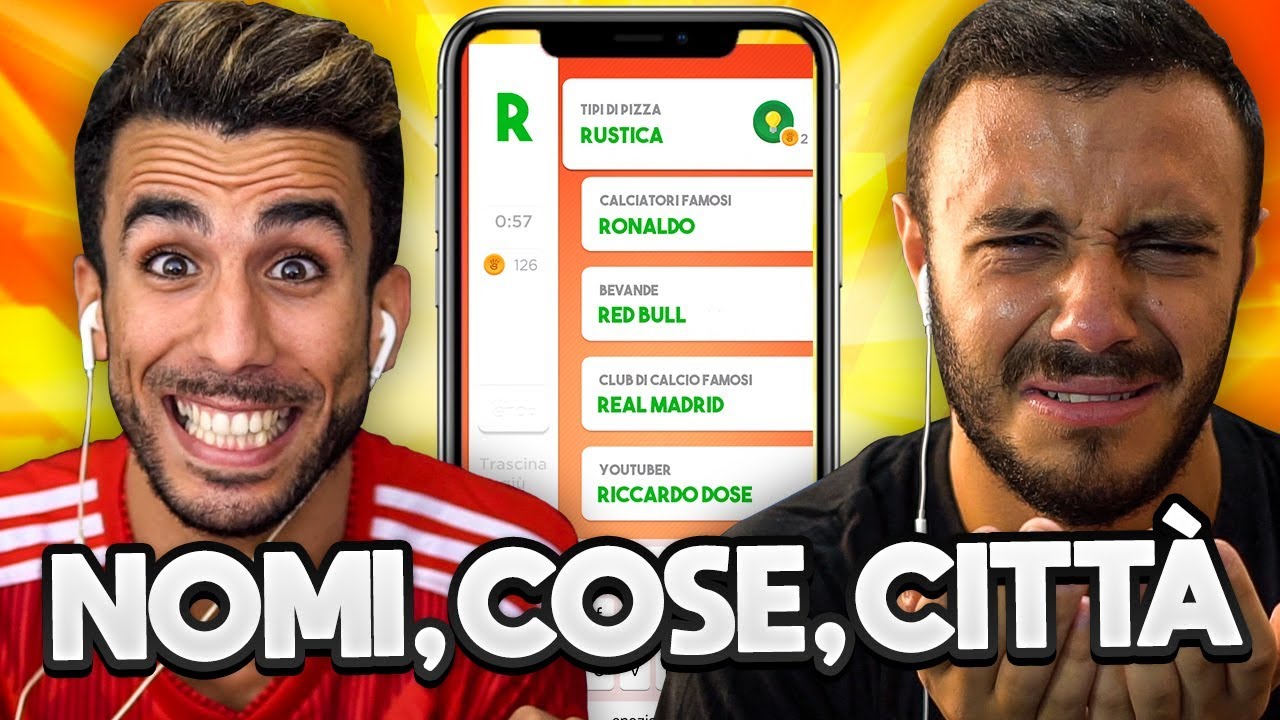 NUOVO QUIZ! NOMI - COSE - CITTA' vs FIUS GAMER | INDOVINA LA PAROLA CHALLENGE