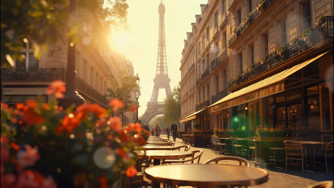 Soft Morning Paris Café ☕ Cozy French Jazz — Peaceful Start for Study & Focus