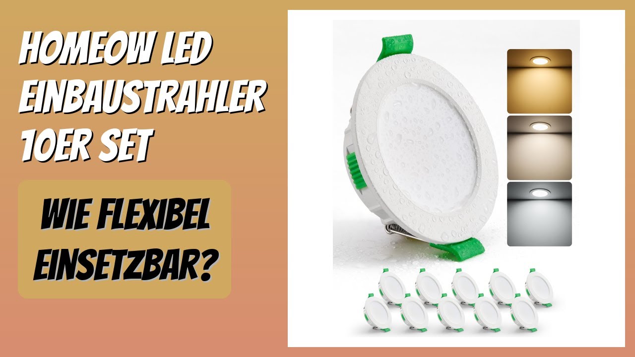 BEWERTUNG (2026): HOMEOW LED Einbaustrahler 10er Set. Infos
