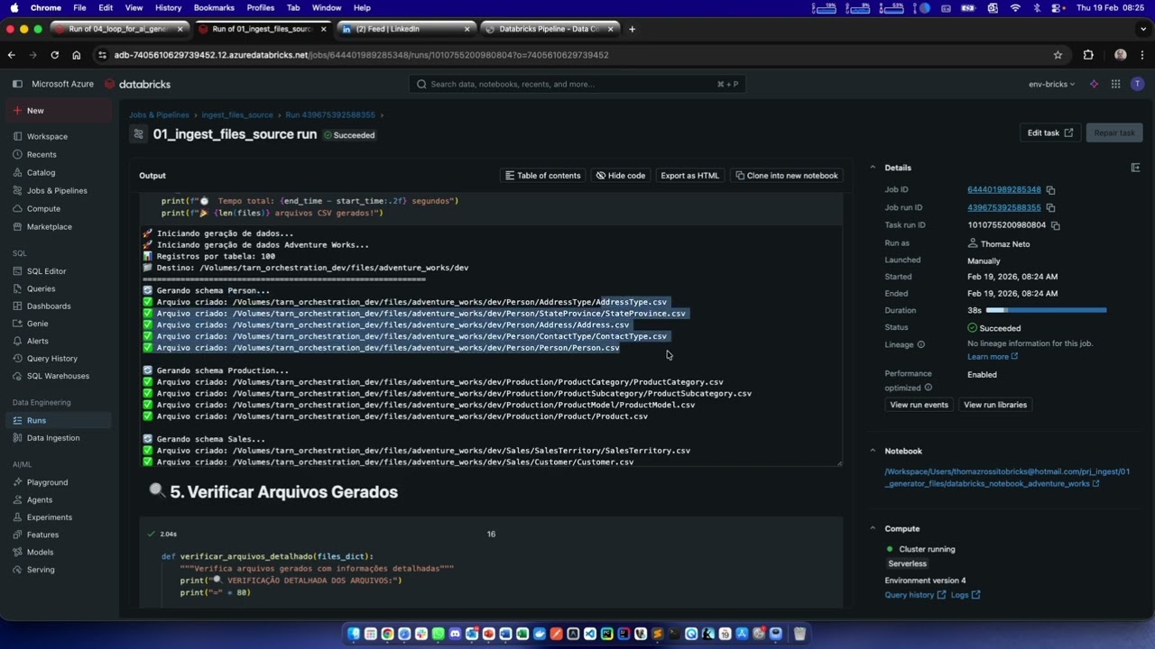 🚀 Escalando a Ingestão de Dados no Databricks com Workflows, Data Contracts e GenAI