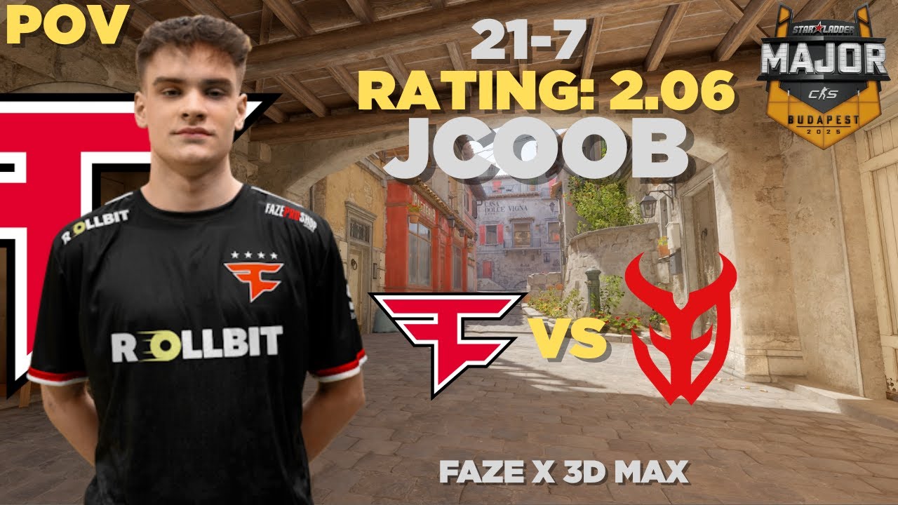 Jcobbb (21-7) Faze x 3D Max (Inferno) | StarLadder Budapest Major 2025 | Full match POV