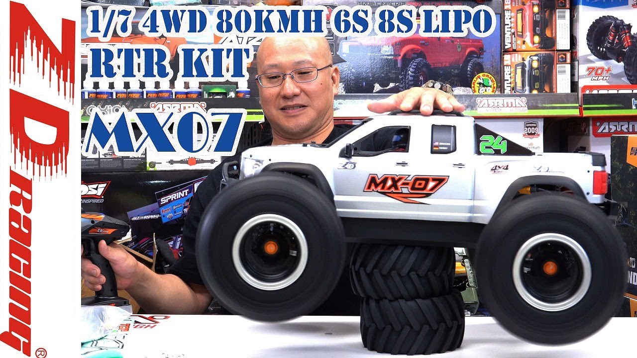 #OBLHOBBY  ZDRacing 1/7 4WD 80kmh 6S 8S Lipo Brushless RC Car Hobbwing Max #ZD racing #MX07モンスタートラック