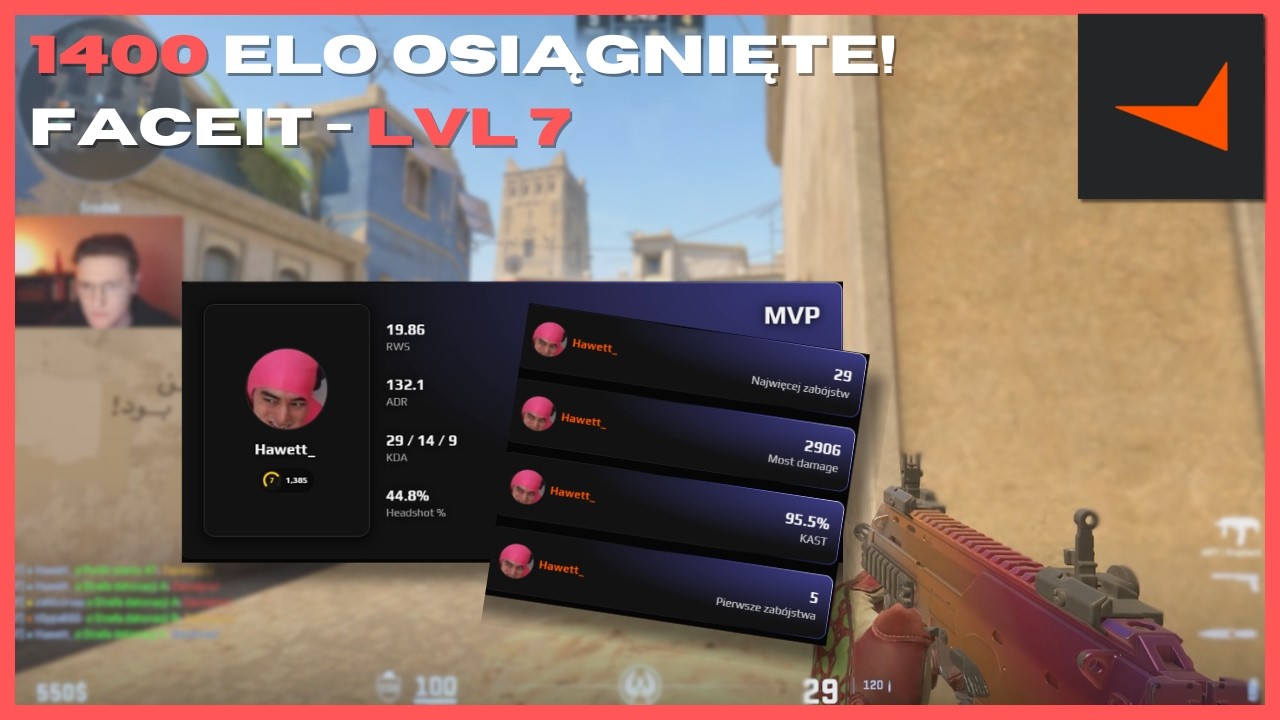 TYM MECZEM WBIŁEM 1400 ELO NA FACEIT LVL 7! | Counter-Strike 2 PL