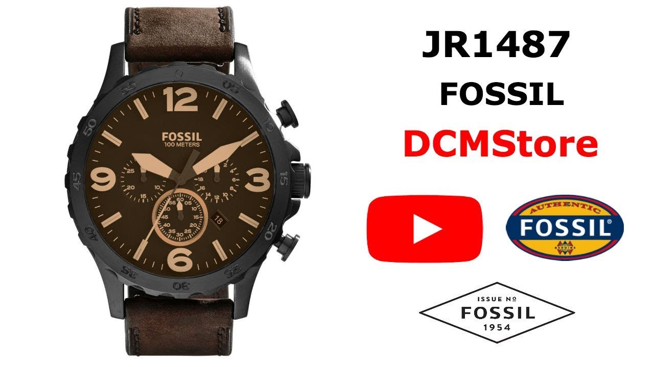 JR1487 Fossil Nate Chronograph Brown Dial