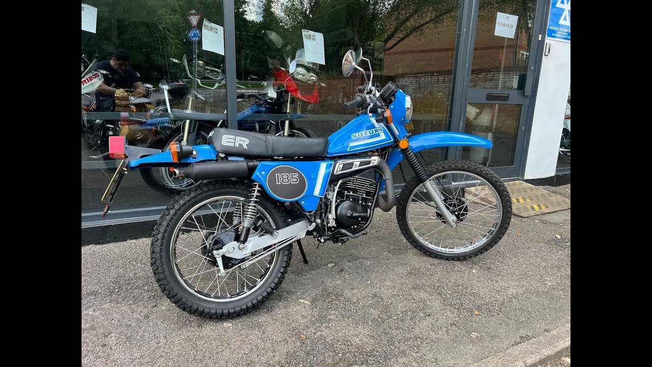 SUZUKI TS185 ER 1980 BLUE WALK ROUND & START UP