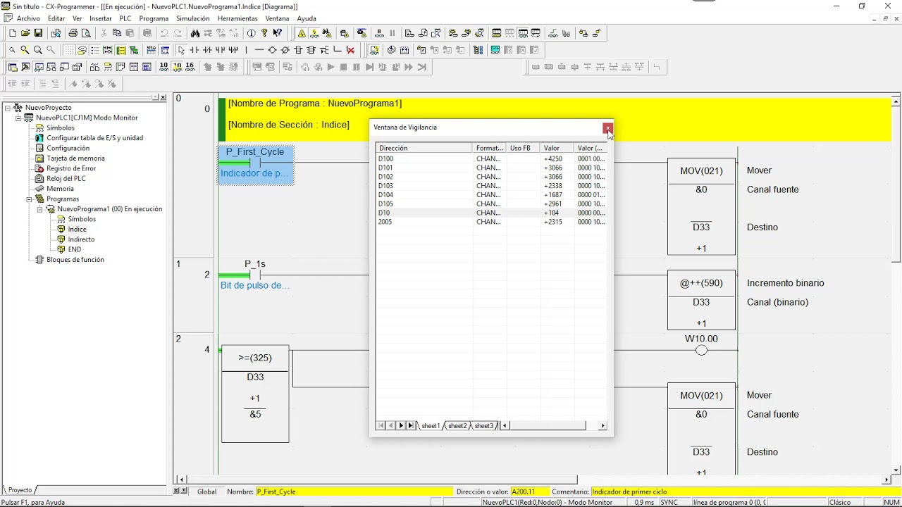 Omron CJ/CP1:  3 formas de hacer una tabla de datos