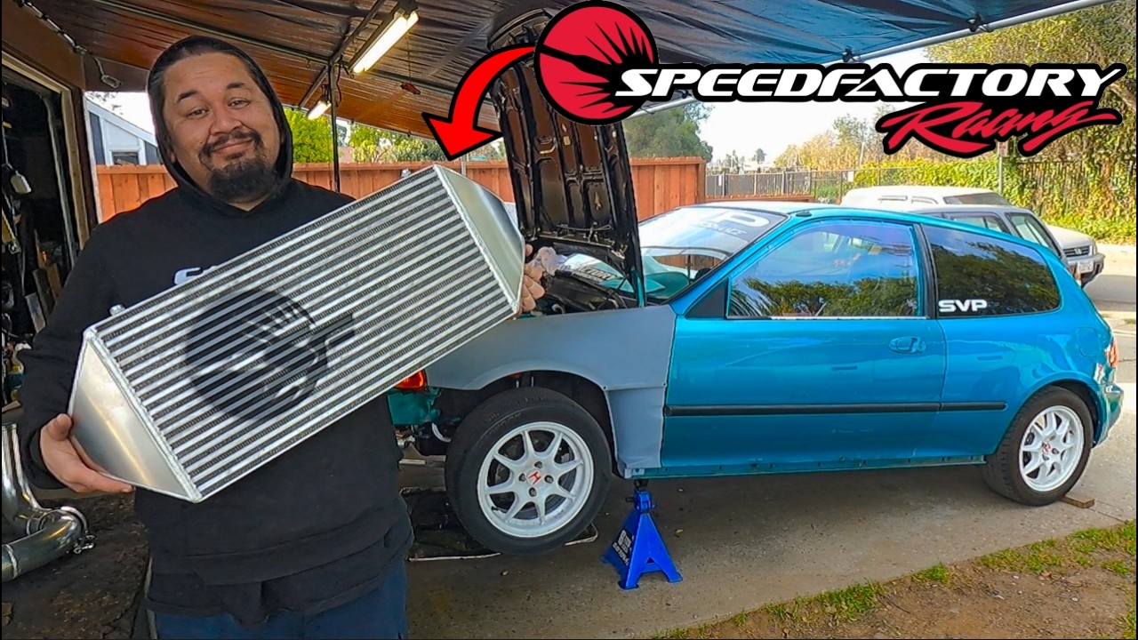 500 HP+ Turbo EG Hatch BIG SF Intercooler Upgrade !