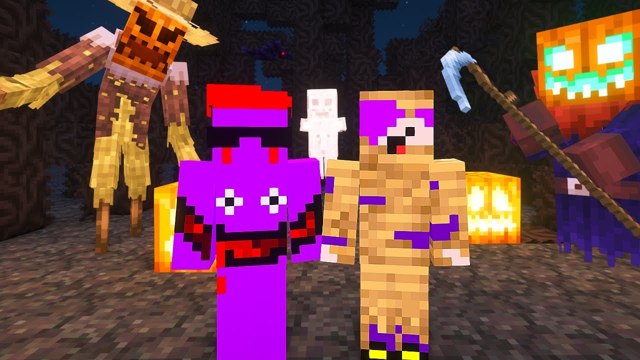O MINECRAFT ficou MUITO ASSUSTADOR no HALLOWEEN...