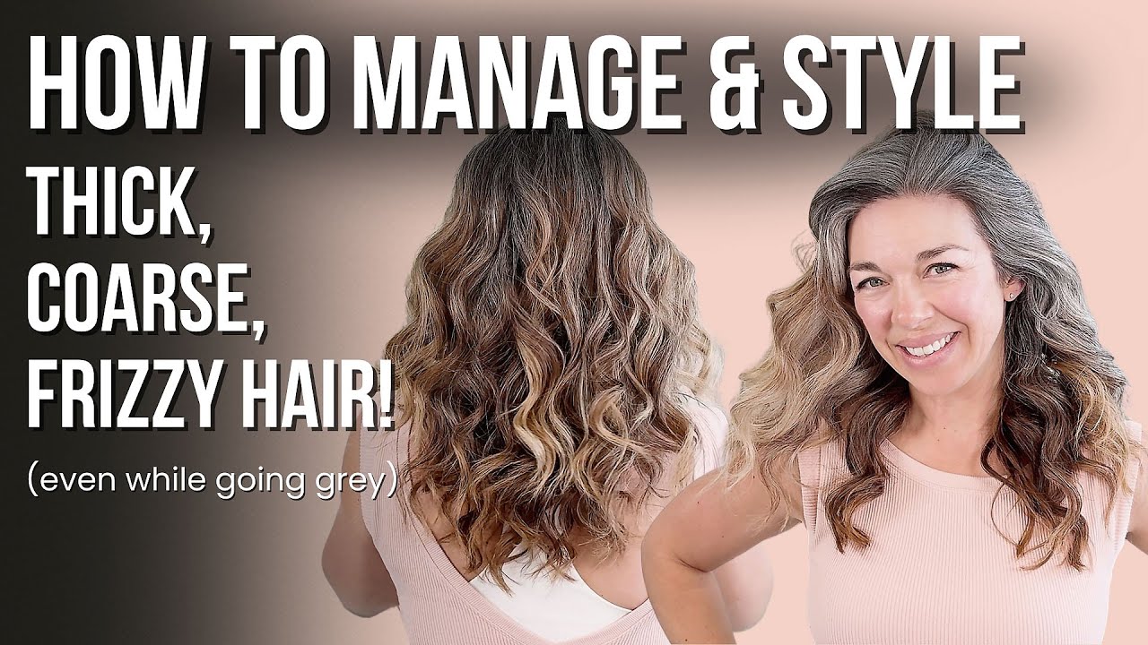 Styling thick, coarse hair! No more FRIZZY hair #diybeauty #howtocurlhair #thickhair