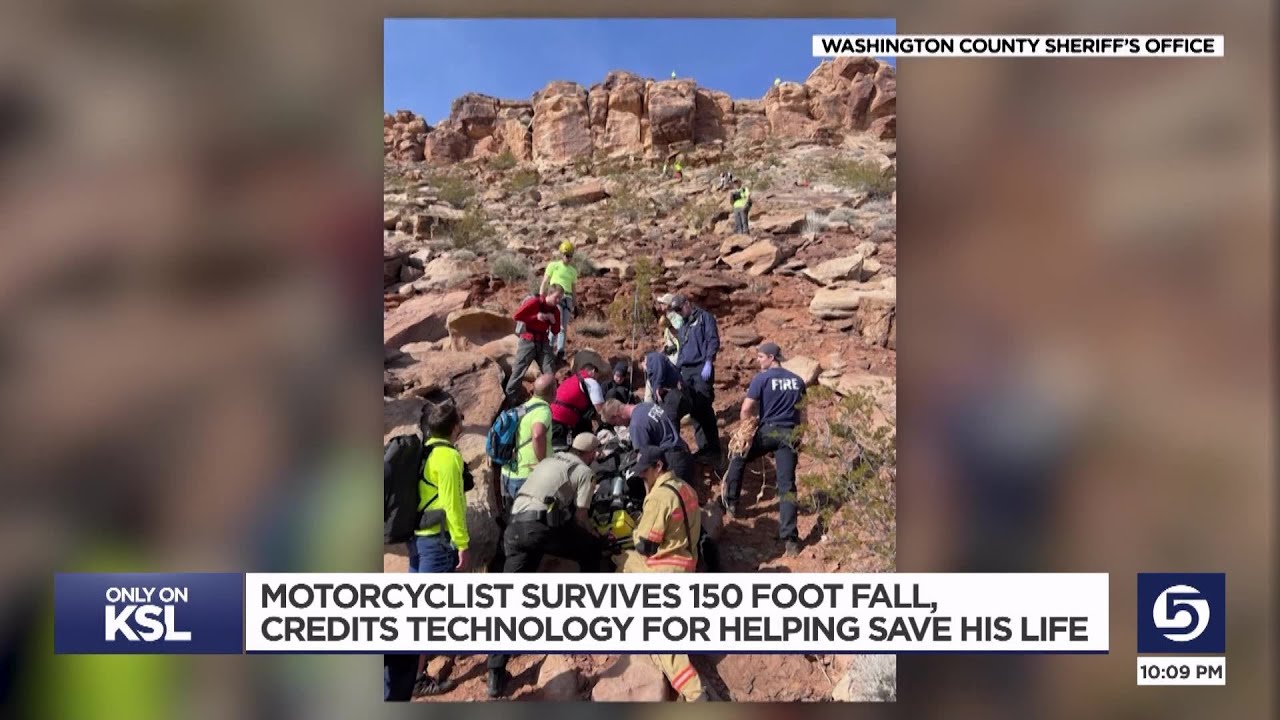Motorcyclist survives 150-foot fall, credits Apple Watch for helping save his life