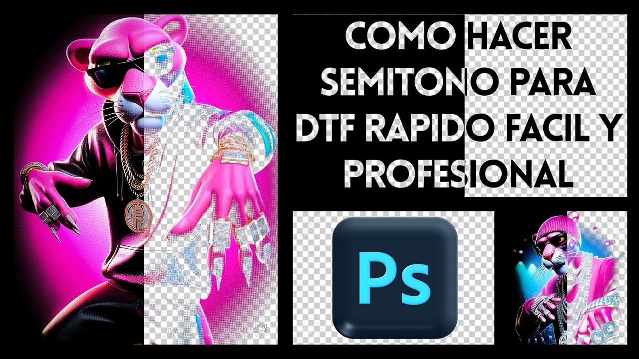 Como hacer semitono para DTF rapido facil y profecional en Photoshop