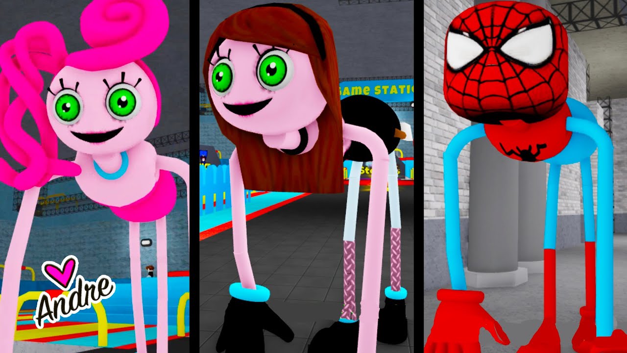 MOMMY LONG LEGS se convierte en JENNA la hacker y Hombre Araña MOMENTOS DIVERTIDOS (Roblox)