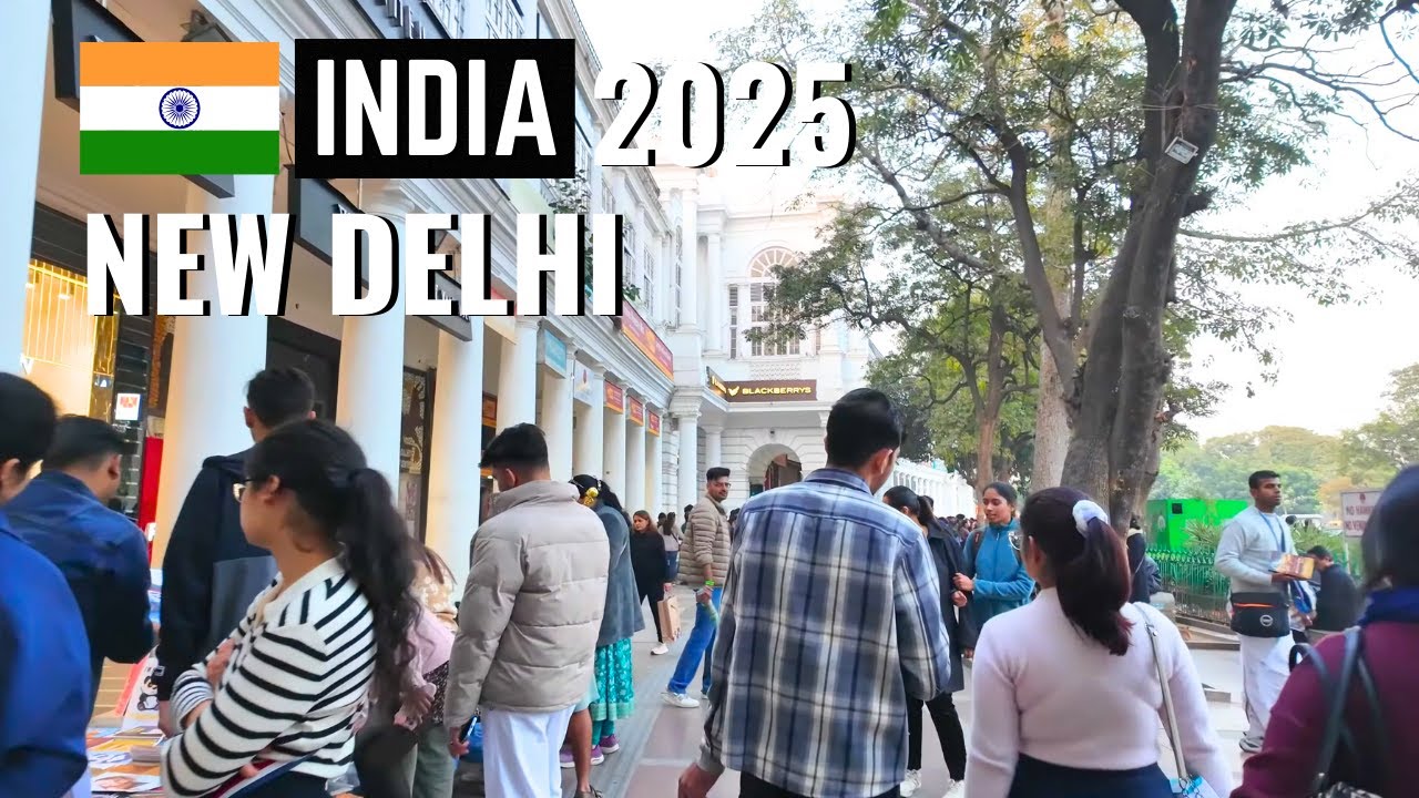 New Delhi Walking Tour 2025 🇮🇳 - Real City Life India’s Capital (4K UHD)