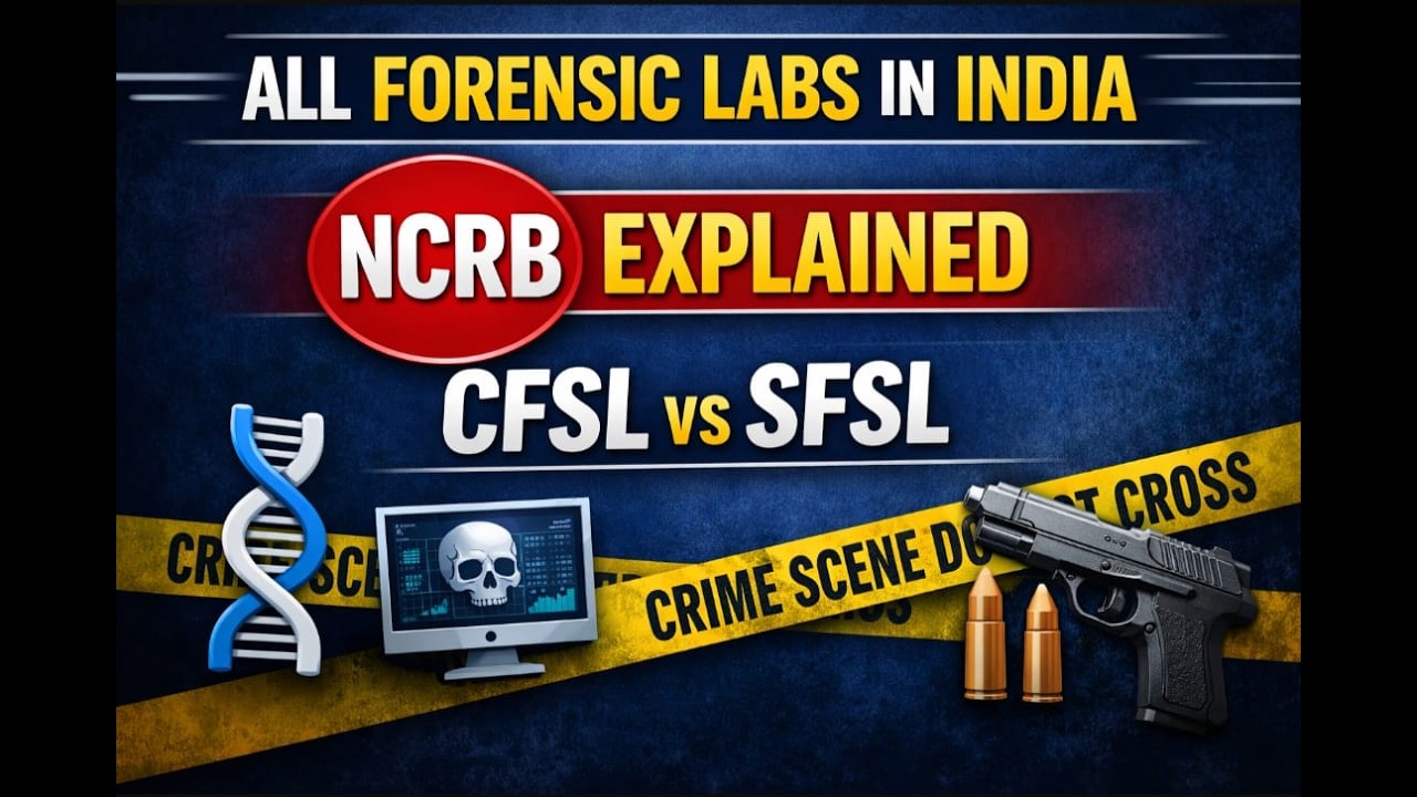 India&rsquo;s Forensic Science System Explained | CFSL, SFSL, NCRB & Institutes Full Guide