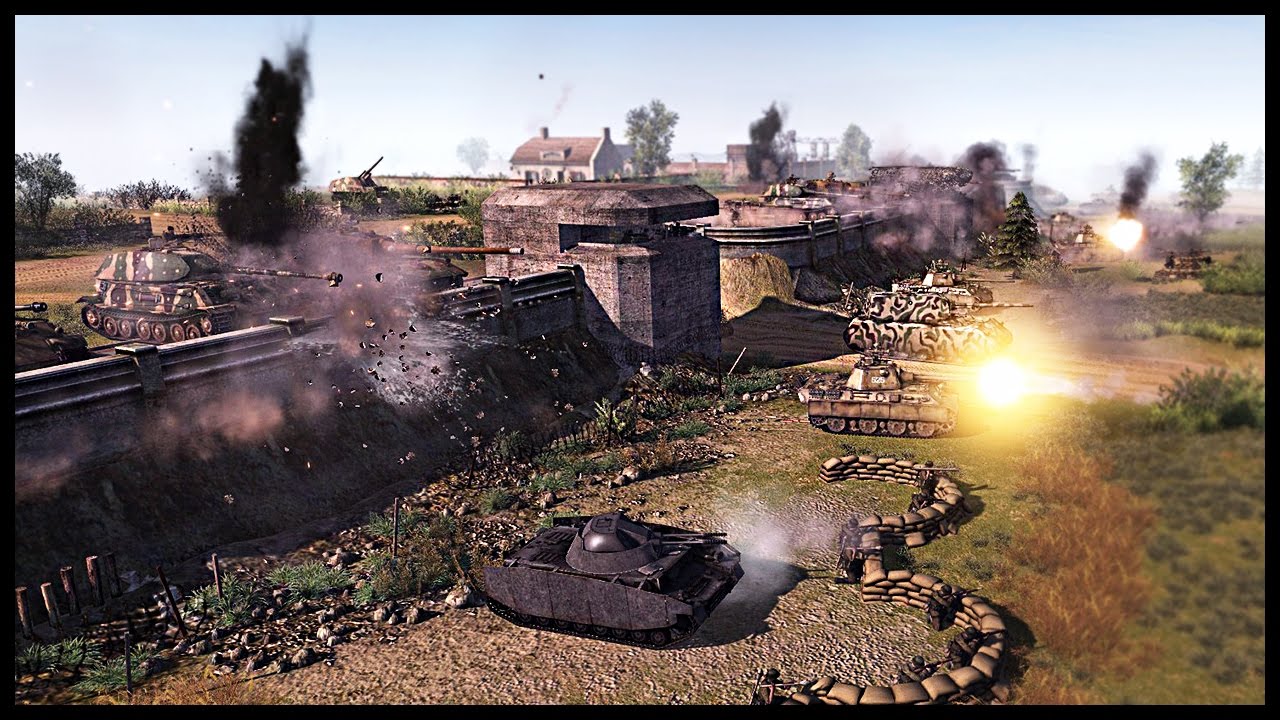 Insane German Wall of Death - Prototype Factory Attack | Men of War Assault Squad 2 Mod Gameplay