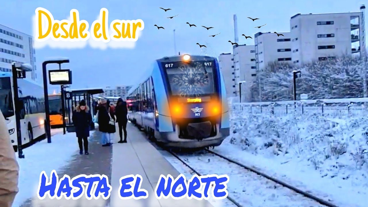 Así es VIAJAR de Sur a Norte en Dinamarca En Bus-Barco y Tren