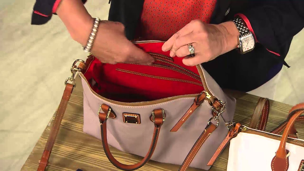 Dooney & Bourke Pebble Leather Domed Satchel with Jacque Gonzales