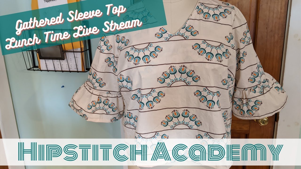 Lunchtime Livestream Sewing Lesson | Ruffle Sleeve Top Part 2 | In the Fold Patterns