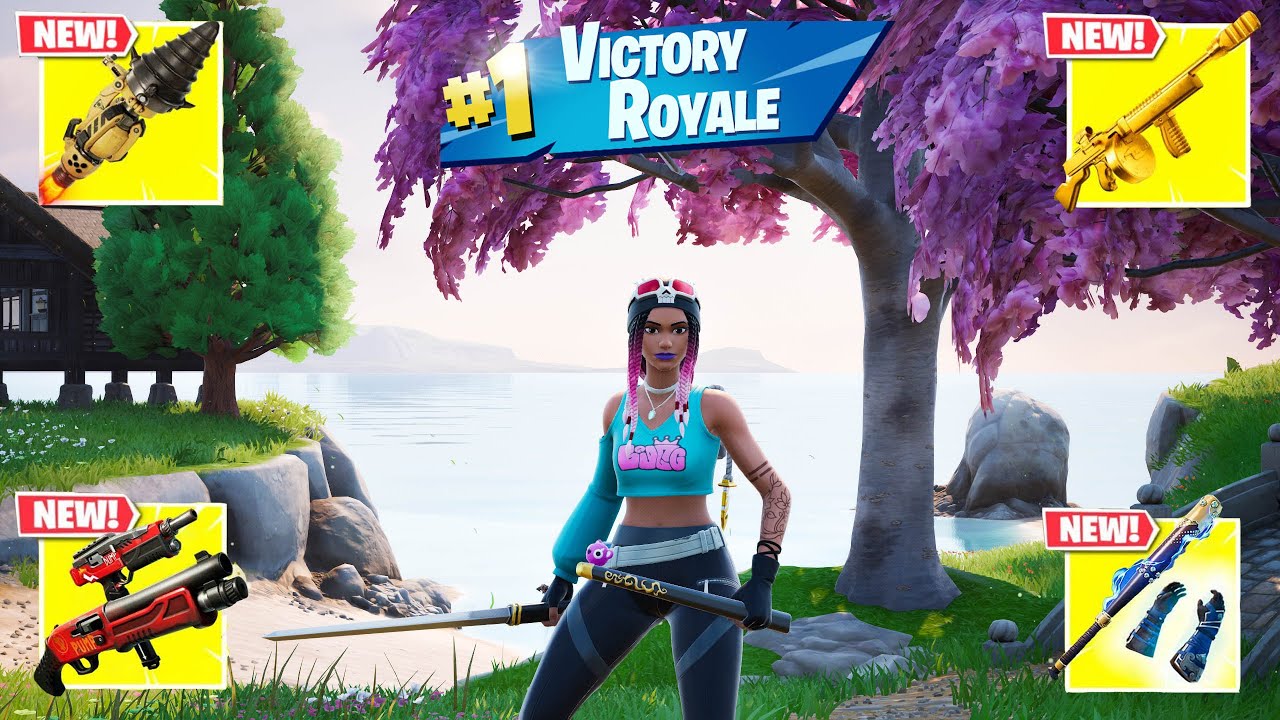 KEISHA CROSS - Fortnite Chapter 6 Season 2 Gameplay (All Exotic & Mythic weapon )