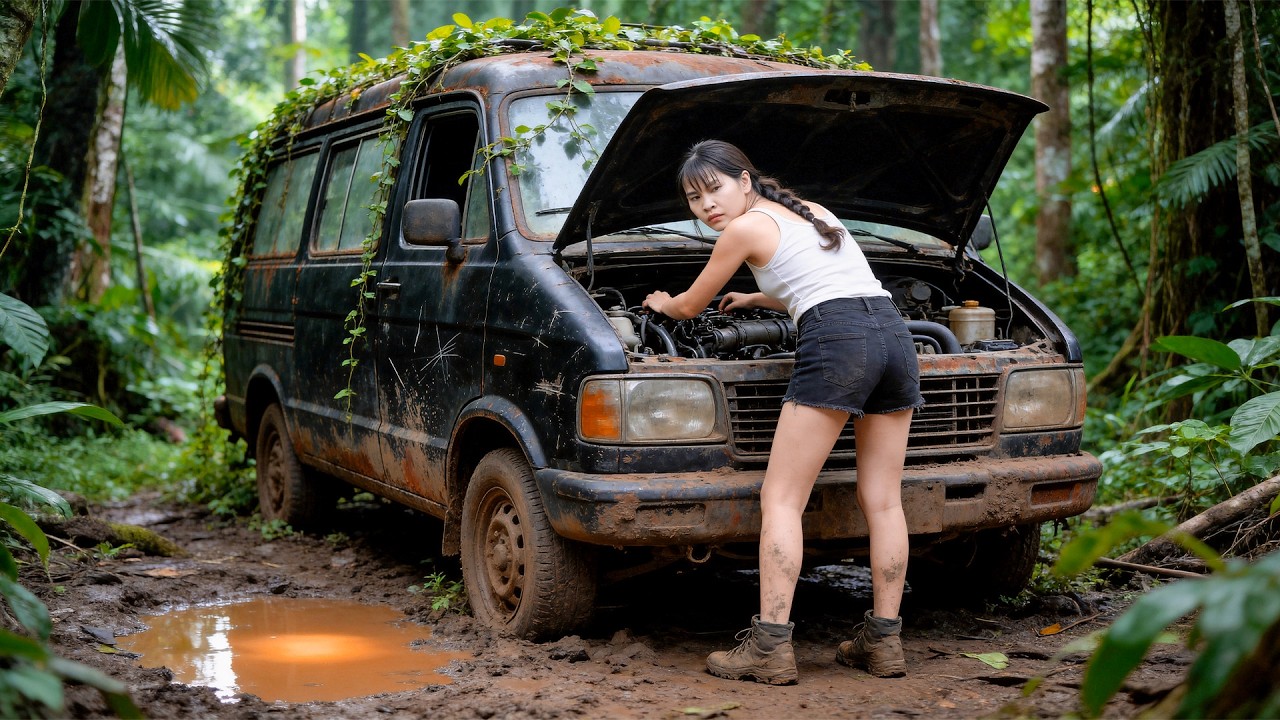 The Girl Spent 7 Days Restoring an Abandoned $500 Car &ndash; Will It Run Again?