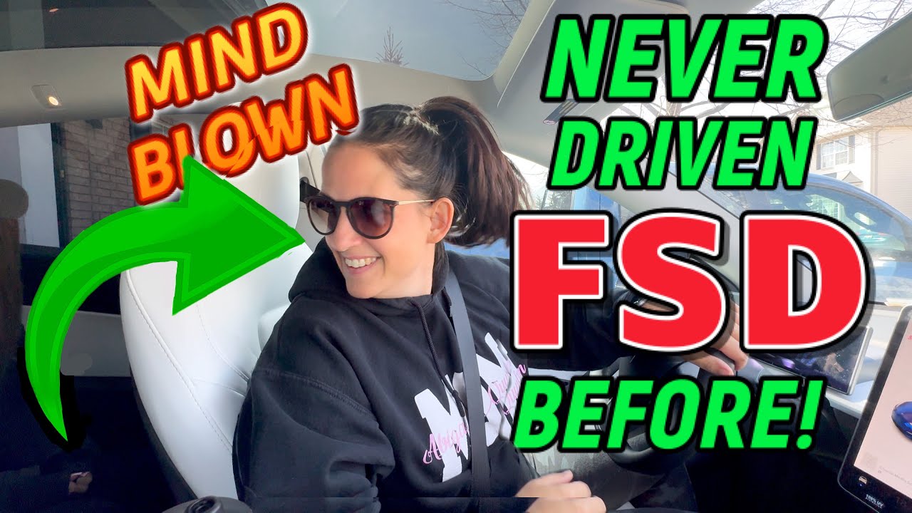 Посмотрите, как она впервые пробует Tesla FSD — вы не поверите, что происходит!