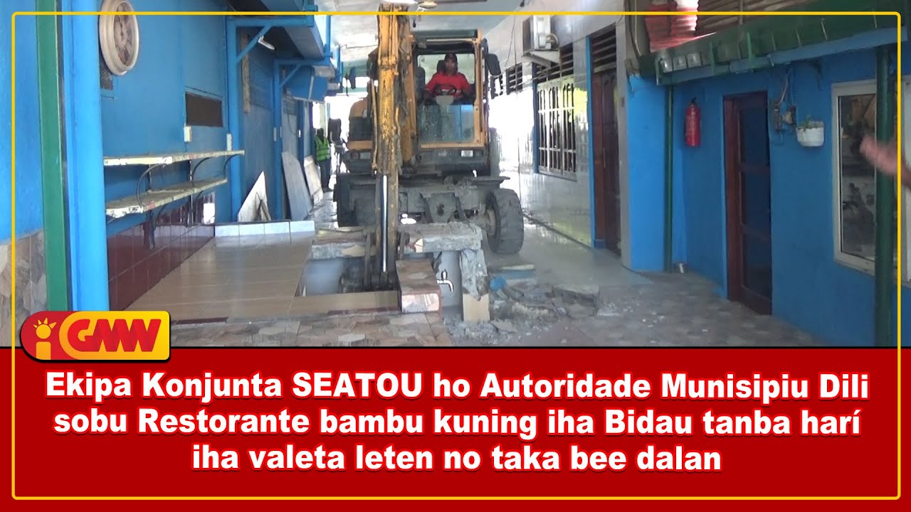 Ekipa Konjunta SEATOU ho Autoridade Munisipiu Dili sobu Restorante bambu kuning iha Bidau...