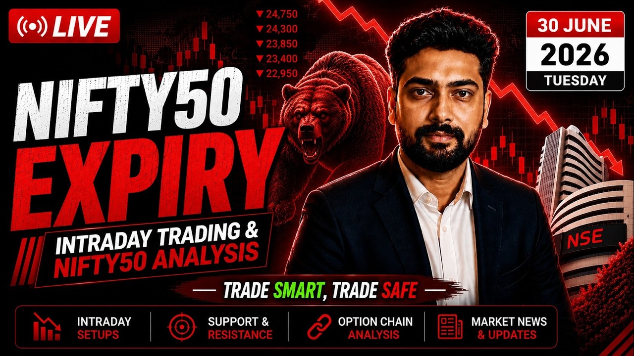 🔴NIFTY 50 EXPIRY LIVE  | US  Iran Tension & Crude Oil fall | Stock Market Live