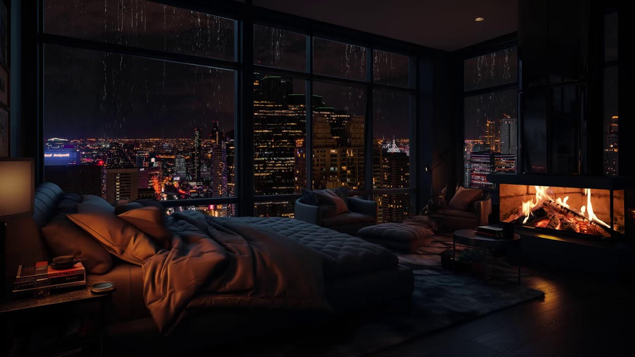 Ultimate Relaxation: Rain and Fireplace Ambience - Banish Stress, Welcome Sleep