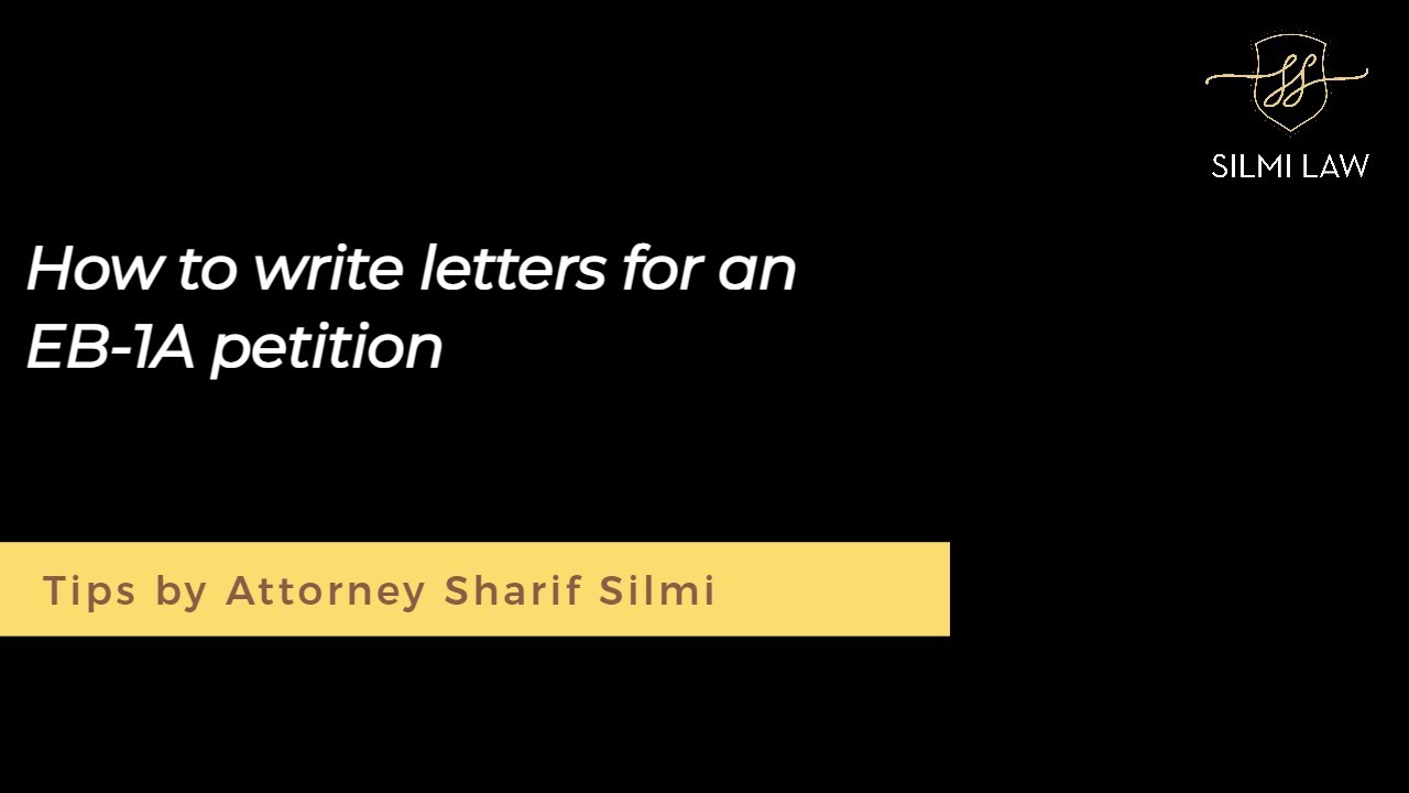 How to write letters for an EB-1A petition