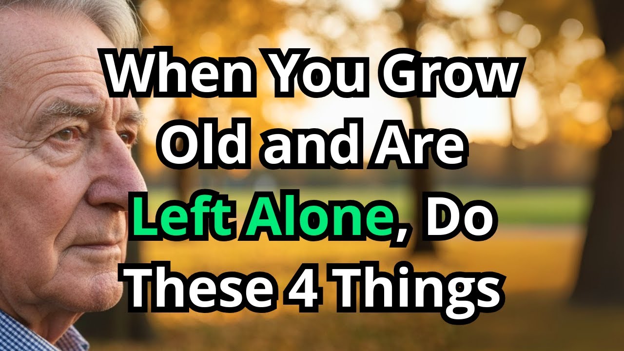 When You Grow Old and Are Left Alone, Do These 4 Things to Stay Healthy Happy and Mentally Strong