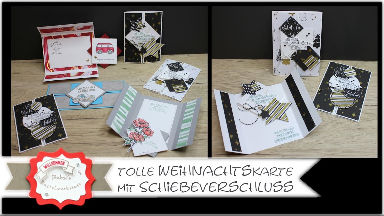 Weihnachtskarte mit besonderem Verschluss - Interlock gate fold card - Fahzeugkarte - Stampin'Up!
