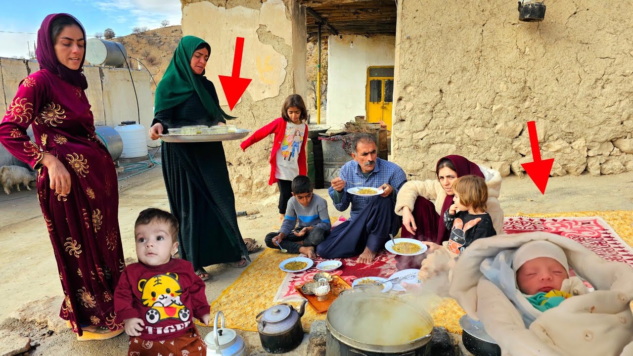 How to cook local soup for Nowruz among the villagers by Tubi Alborz