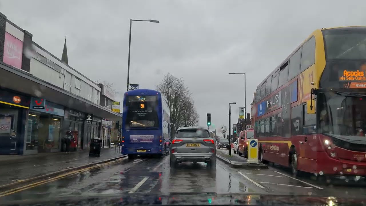🇬🇧 #drivingadventure #drivinginrain #AlcesterRoad #Maypole #Birmingham #CityCentre Birmingham UK  🇬🇧