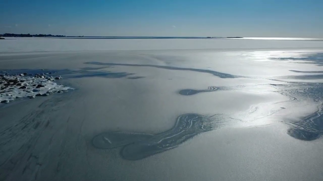 Ariel View of Frozen Barn Island