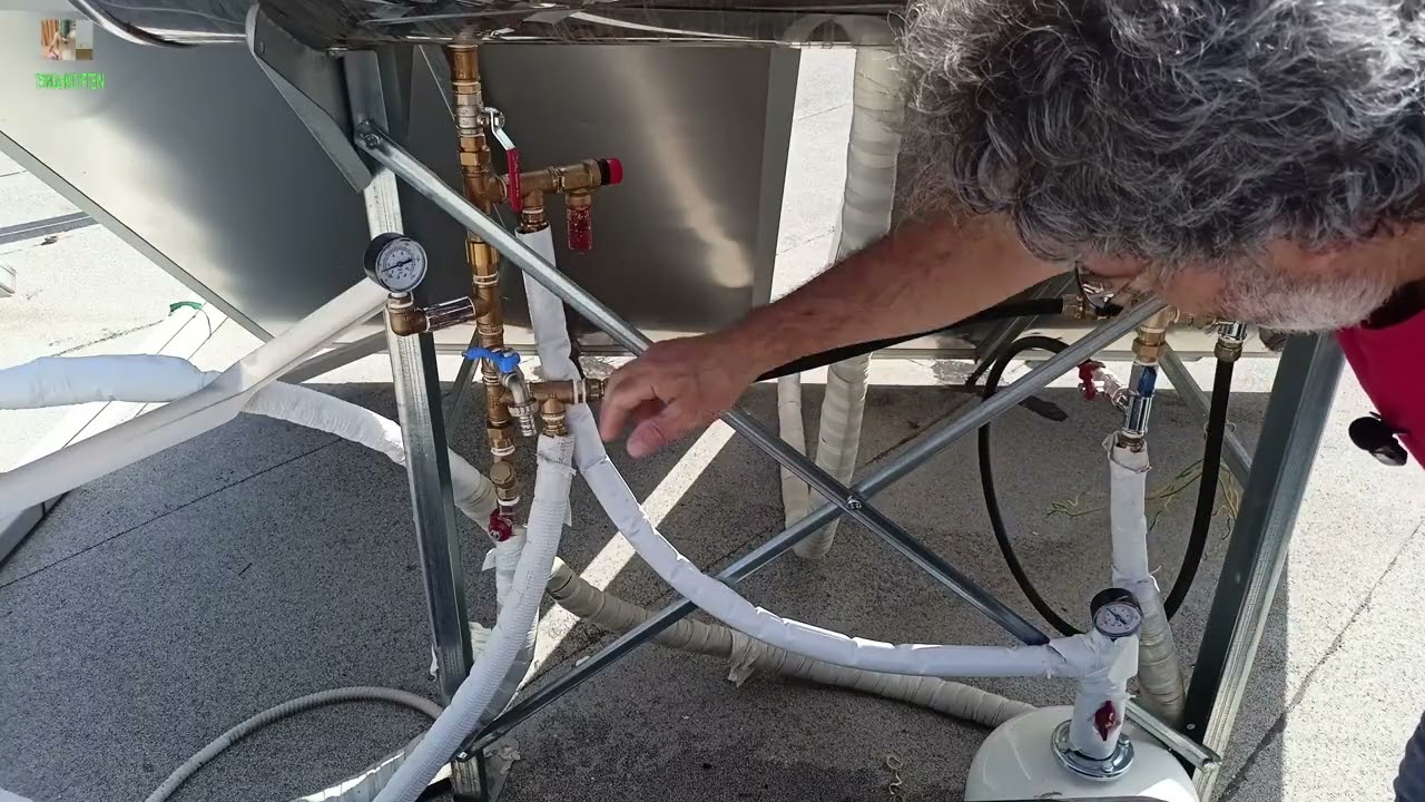 Υδραυλικό κύκλωμα με δοχείο διαστολής για ηλιακό θερμοσίφωνα, προστασία τρυπήματος ηλιακού