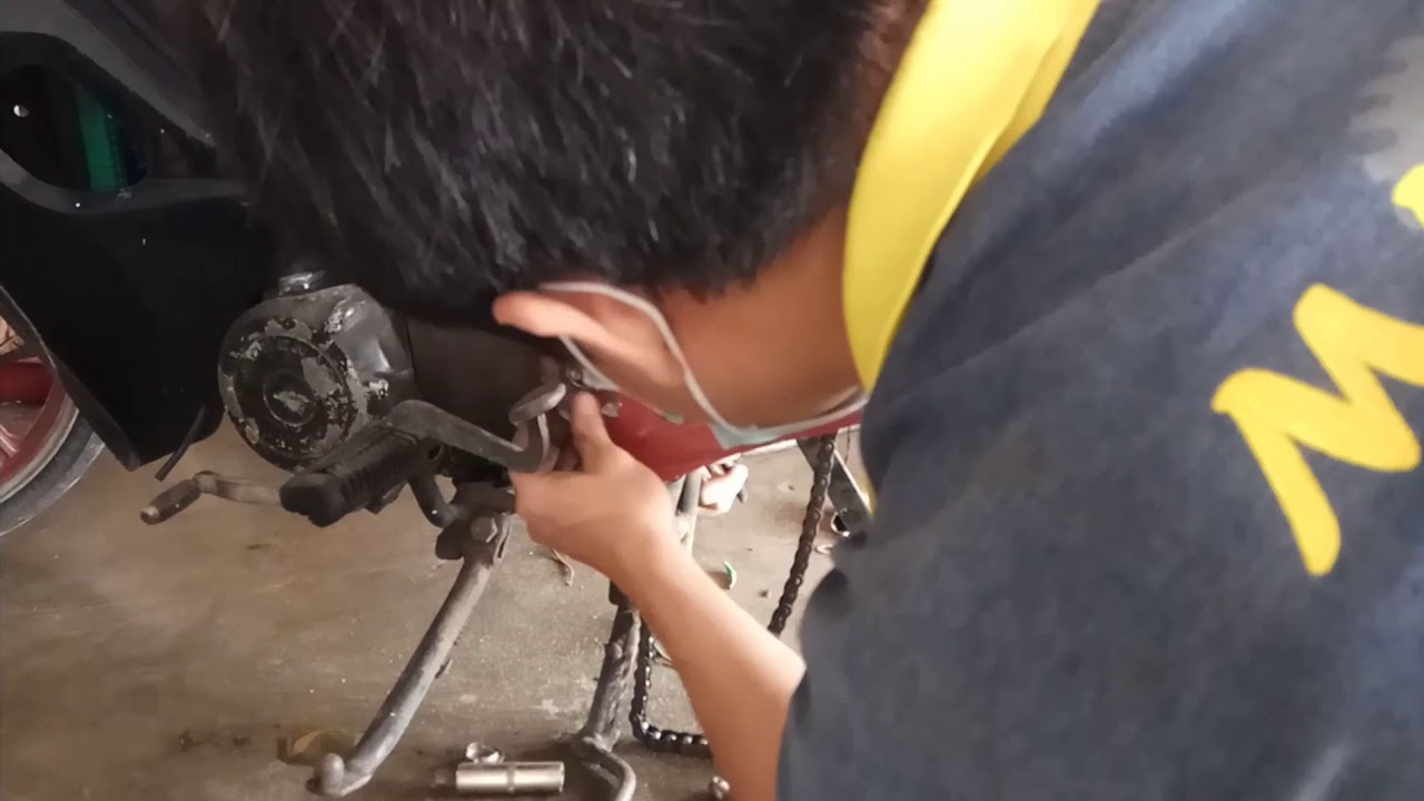 Tukar Swing Arm & Tyre