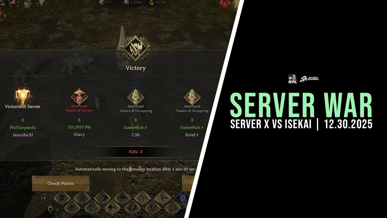 Server War 12/30/2025 X vs ISEKAI | LEGEND OF YMIR WAR COMMS