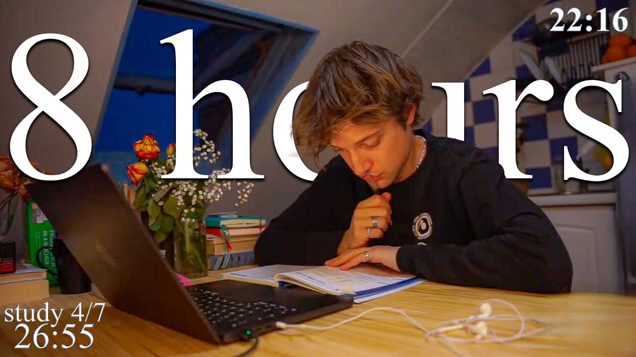 LIVE | 8-HOUR study with me in Paris 📚⛈️ rain sounds & pomodoro timer 60 & 10