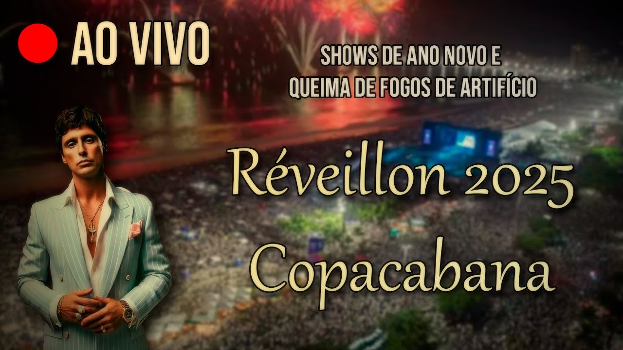 🔴AO VIVO no Rio de Janeiro: Réveillon de Copacabana | Queima de Fogos e Show Ao Vivo