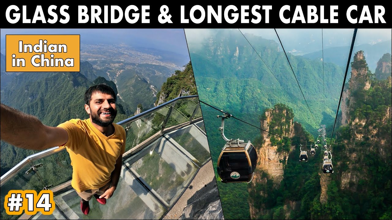 LONGEST CABLE CAR & GLASS BRIDGE - Tianmen Mountain, China