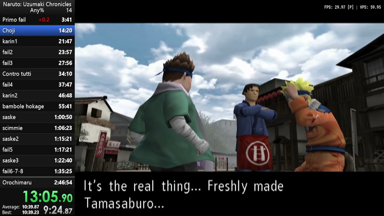 Naruto: Uzumaki Chronicles any% speedrun in 