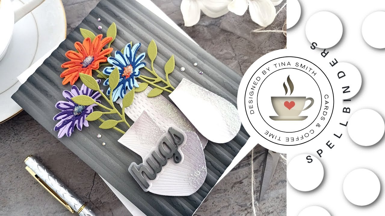 Die Cutting with the Spellbinders Floral Stems and Ceramic Vases Die Set