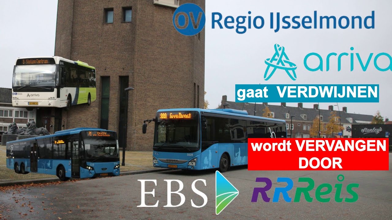 AFSCHEID van OV REGIO IJSSELMOND en ARRIVA in LELYSTAD en wordt VERVANGEN door EBS RRReis 