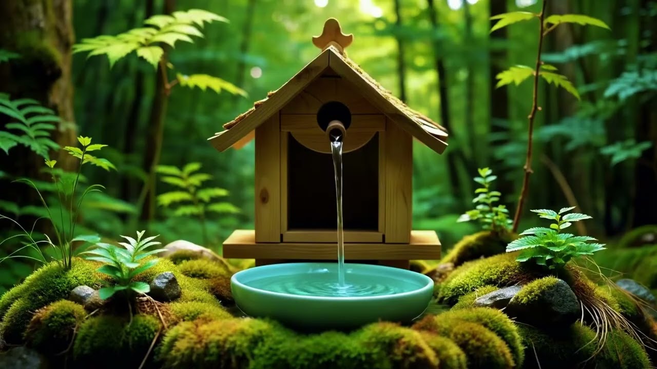 Relaxing Forest Fountain 🌿 Water Sounds for Sleep & Meditation