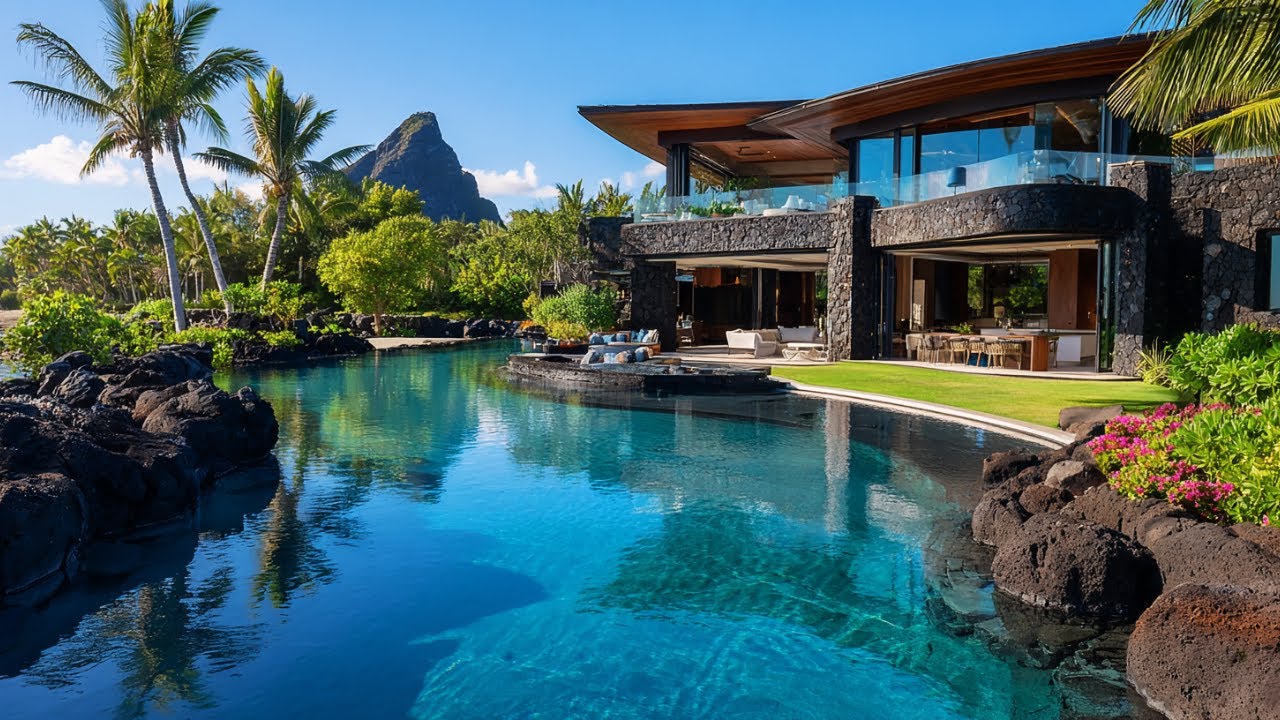 Magnifique Villa Luxueuse Tropicale à 100 Millions € ~ Design Intérieur Spectaculaire