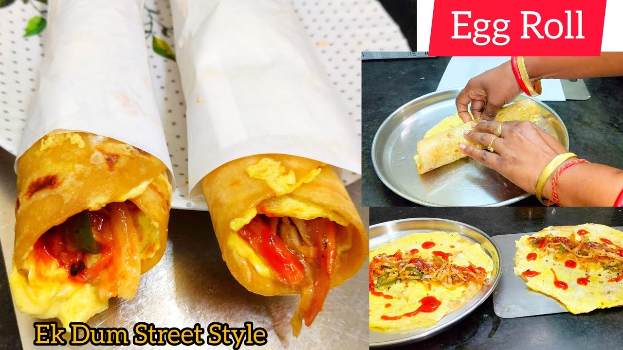 हेल्दी बाज़ार स्टाइल अंडा रोल रेसिपी|Egg Roll Recipe|Street Style Egg Roll|Egg Roll Kaise Banate Hai
